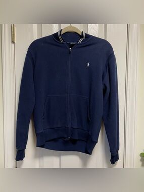 Ralph Lauren Sport Navy Fleece bomber Jacket M